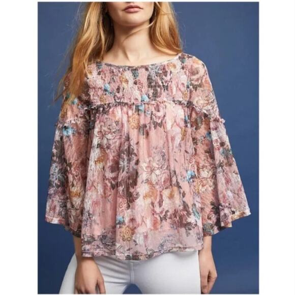 Anthropologie Akemi + Kin Patrizia Floral Top - Picture 1 of 7